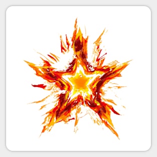 Burning Star Sticker